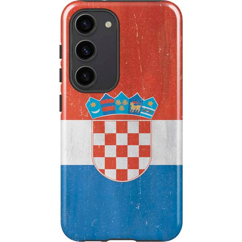 Croatia Flag Distressed Galaxy S23 Pro Case